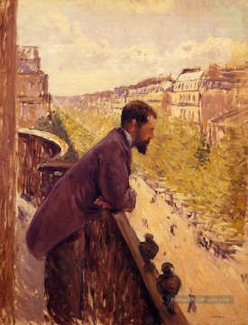 Gustave Caillebotte œuvres - L’homme au balcon Gustave Caillebotte
